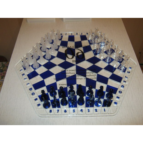 Three-Player Hexagonal Chess Board Vector for Laser Cutting Three-Player Hexagonal Chess Board Vector for Laser Cutting