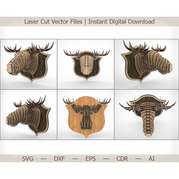 Elk ራስ አዳዲስ ቅድሚያ ቅድሚያ ፋይል - 3D Layered ቅድሚያ ከተራራማው Elk ራስ አዳዲስ ቅድሚያ ቅድሚያ ፋይል - 3D Layered ቅድሚያ ከተራራማው
