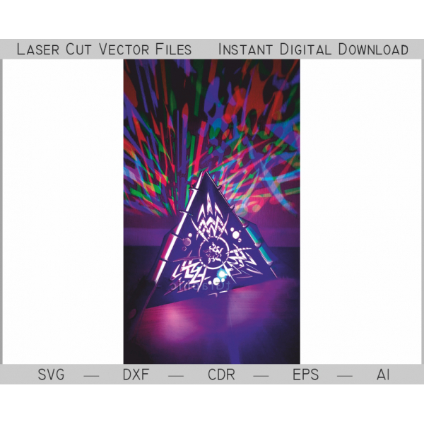 مثلثی Nightlight لیزر برش فایل وکتور مثلثی Nightlight لیزر برش فایل وکتور