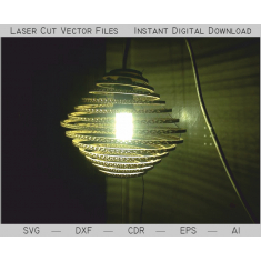 A Forma Di Spirale Lampada Modello Vettoriale