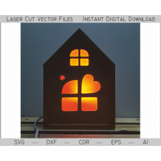 Nightlight تسلیم - Nightlight خانه لیزر برش بردار قالب