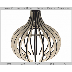 Parametric Lamp Vector Template for Laser Cutting