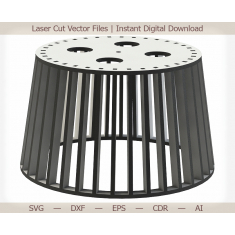Parametric Lamp - Laser Cut Vector Template
