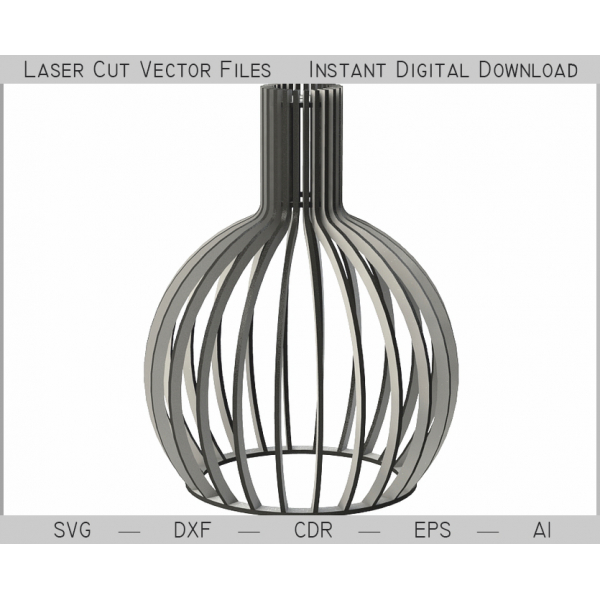 Parametric Anhänger Lampe Vektordatei für das Laserschneiden