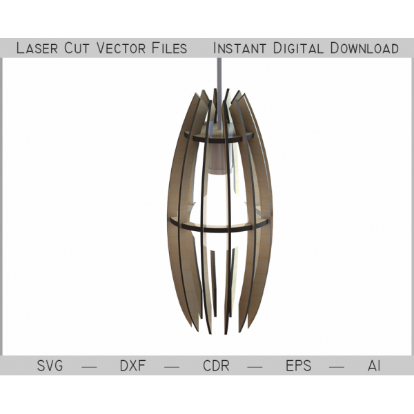 Parametric Anhänger Lampe Vektordatei für das Laserschneiden