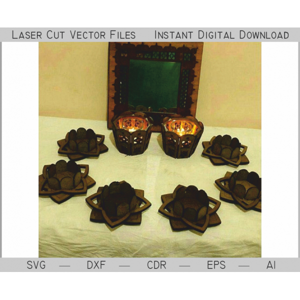 Περικοπή λέιζερ Lotus Κηροπήγιο και Κάτοχος Tealight Διανυσματικά Αρχεία Περικοπή λέιζερ Lotus Κηροπήγιο και Κάτοχος Tealight Διανυσματικά Αρχεία