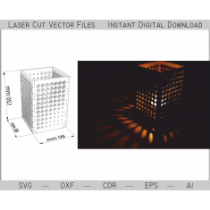 Carved Candlestick Laser Cut Vector File