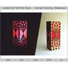 Biologische Petal Lantaarn - Laser Cut Vector Bestand