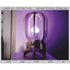 Moderna Slot Lampada — Taglio Laser Modello Vettoriale