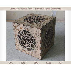 Cube ໄຟ Laser ຕັດແມ່ແບບ Vector