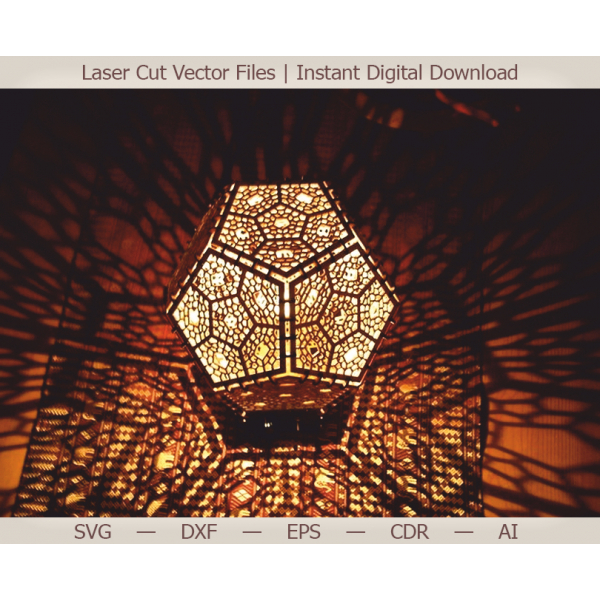 Dodecahedron Lantern Laser Cut Vector Template