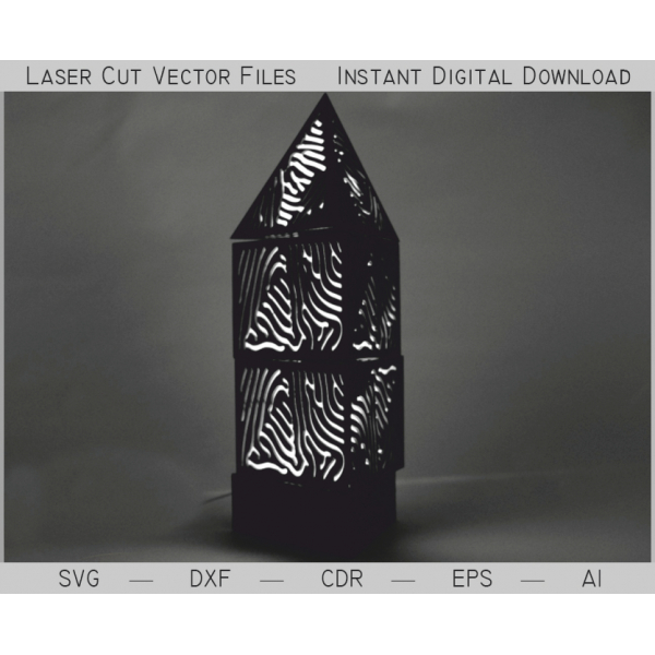 Multi-Tiered Lantern ლაზერული დაჭრილი Vector თარგი