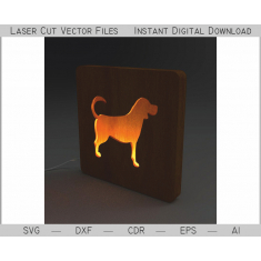 Nightlight سگ شبح - لیزر برش فایل وکتور