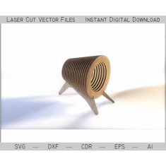 Roštové Válce Svítilna - Laser Cut Vektor Šablona