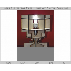 Modulare Geometrico Lampada - Taglio Laser Modello Vettoriale