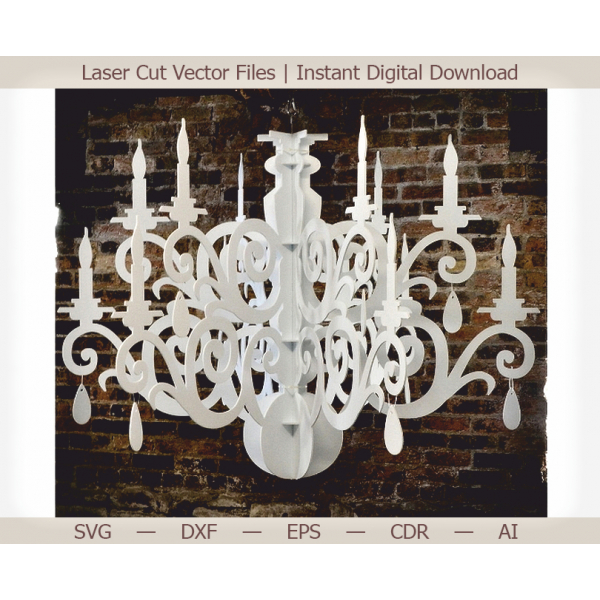 Lampadario Taglio Laser File Vettoriale Lampadario Taglio Laser File Vettoriale