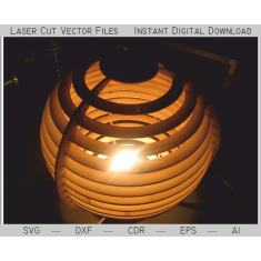 Balon Lampy - Wektor szablon Sferycznej Wielowarstwowej Lampy