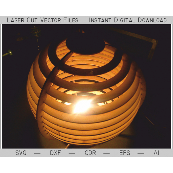 Lamp Ball Laser Cut Vector Template - Spherical Layered Pendant Lamp Ball Laser Cut Vector Template - Spherical Layered Pendant