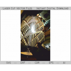 Parametric Lamp - Laser Cut Vector Template