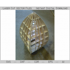 A Forma Di Uovo Con Intaglio Lampada Modello Vettoriale