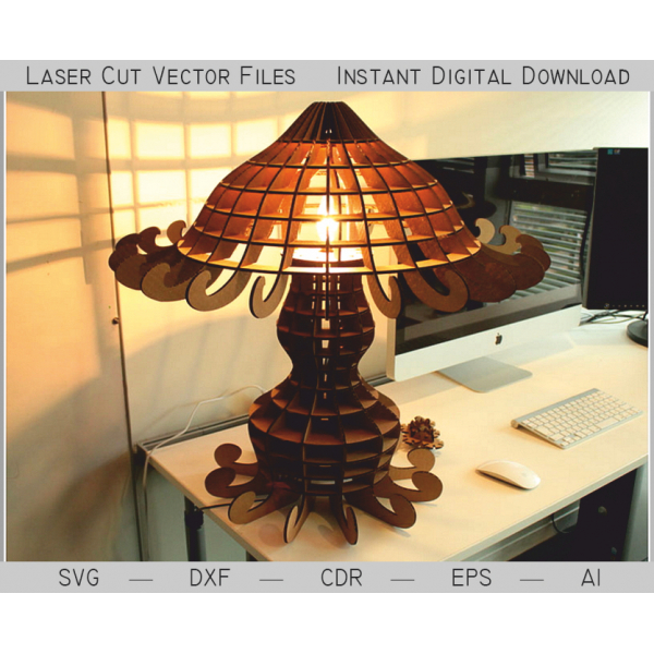 Laser Rez Noć Lampu Vektor Dosije - Instant Preuzimanje Laser Rez Noć Lampu Vektor Dosije - Instant Preuzimanje