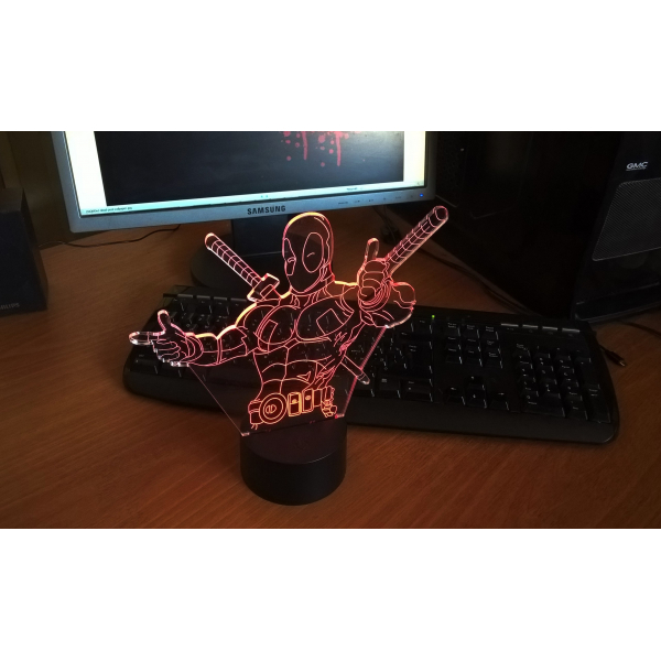Deadpool Notte Vettore di Luce — Taglio Laser (File in formato SVG, DXF, AI)