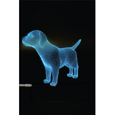 Dog 3D LED Night Light - Laser Cutting Vector Template