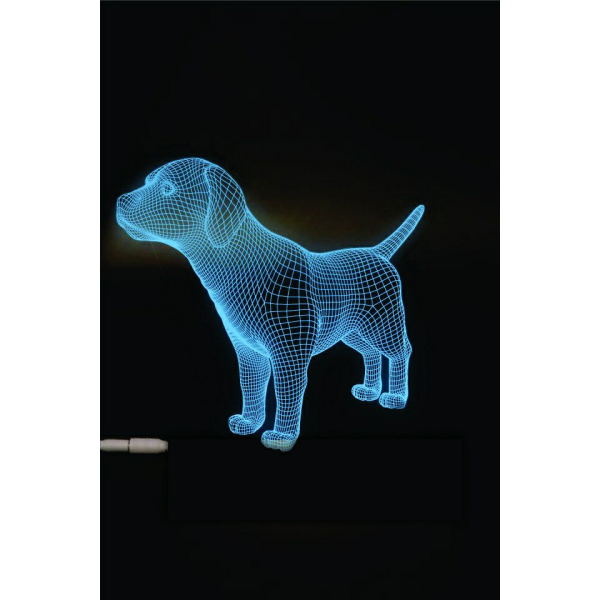 Dog 3D LED Night Light Vector File for Laser Cutting - SVG DXF AI Dog 3D LED Night Light Vector File for Laser Cutting - SVG DXF AI