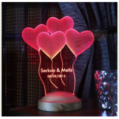 Cuori Lampada a LED Modello Vettoriale