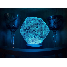 Icosahedron 3D شب نور بنفش توهم نوری لامپ - وکتور فایل
