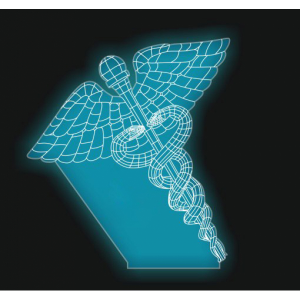 Caduceu Médico Lâmpada Arquivo Vetorial para Corte a Laser e gravação Caduceu Médico Lâmpada Arquivo Vetorial para Corte a Laser e gravação