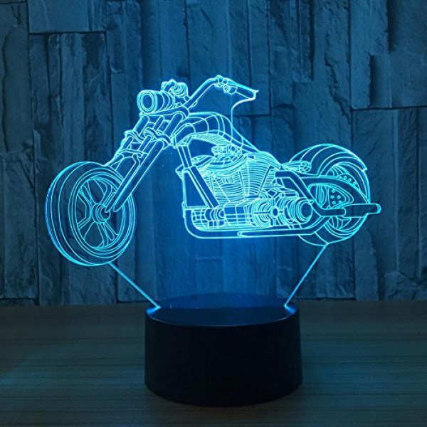 موتور سیکلت هولوگرافیک 3D LED لامپ وکتور برای برش لیزر موتور سیکلت هولوگرافیک 3D LED لامپ وکتور برای برش لیزر