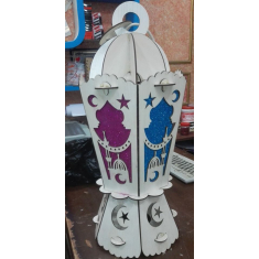 Ramadán Dřevěná Lucerna Fanoos - Laser Cut Vektor Šablona