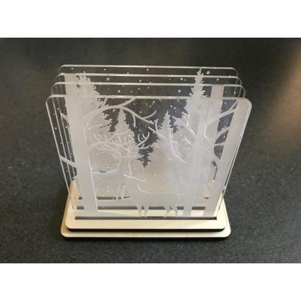 Shadow Box Coasters Laser Cutting File Shadow Box Coasters Laser Cutting File