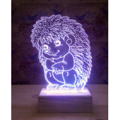 Assis Hedgehog 3D Lampe de Vecteur de Modèle