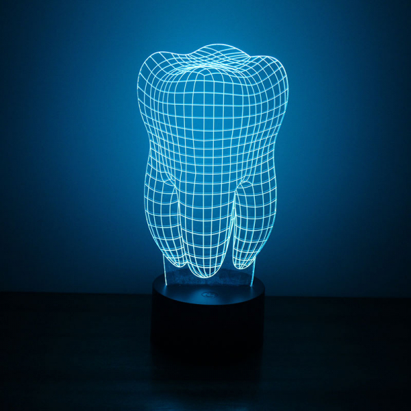 Tooth 3D LED Night Light Vector File for Laser Cutting Tooth 3D LED Night Light Vector File for Laser Cutting