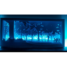 Chůze Vrstvené Lightbox Panel - Laserové Řezání Vektorové Souboru