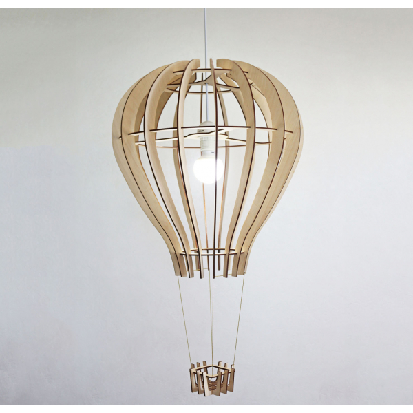 Hot Air Balloon 펜 던 트 램프-레이저 절단 벡터 템플릿 Hot Air Balloon 펜 던 트 램프-레이저 절단 벡터 템플릿