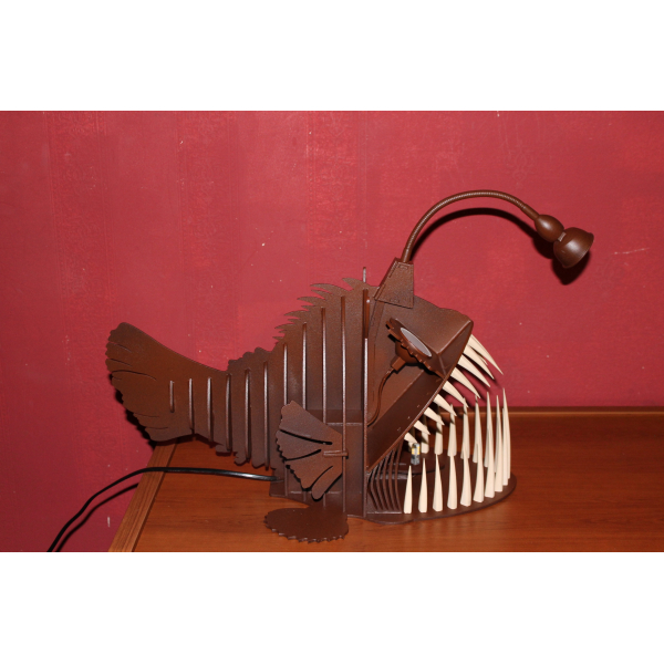 Toothed Angler Fish Lamp Laser Cut Vector Template Toothed Angler Fish Lamp Laser Cut Vector Template