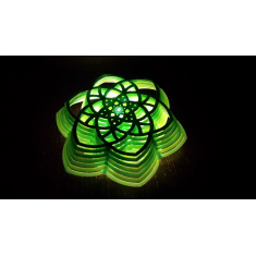 Blomst Lampe Lagdelt SVG Vektor for Laserskæring