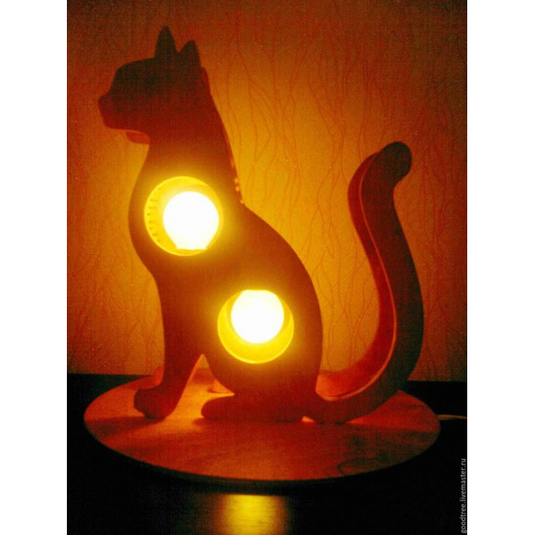 Cat Night Lamp - Laser Cut Vector File Cat Night Lamp - Laser Cut Vector File