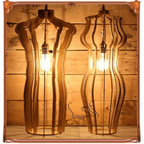Zakřivené Roštová Podlaha Svítilna - Laser Cut Vektor Šablona Zakřivené Roštová Podlaha Svítilna - Laser Cut Vektor Šablona