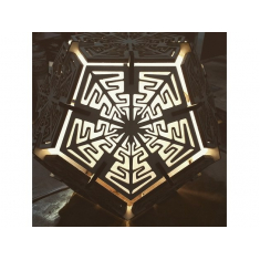 Dodecahedron ตะเกียง-เลเซอร์ตัดเว็กเตอร์ต้นแบบ