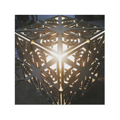 Cube ໄຟ-Laser ຕັດແມ່ແບບ Vector