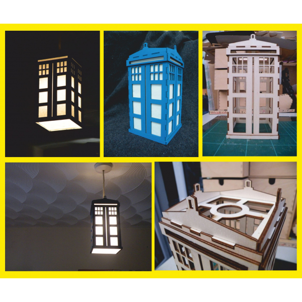 Tardis Night Light Laser Cut Vector Template Tardis Night Light Laser Cut Vector Template