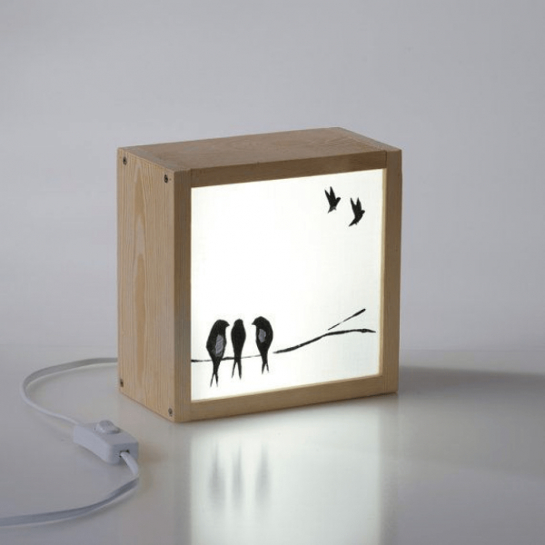 Nacht-Licht-Vögel - Laser-Cut-Vektor-Vorlage