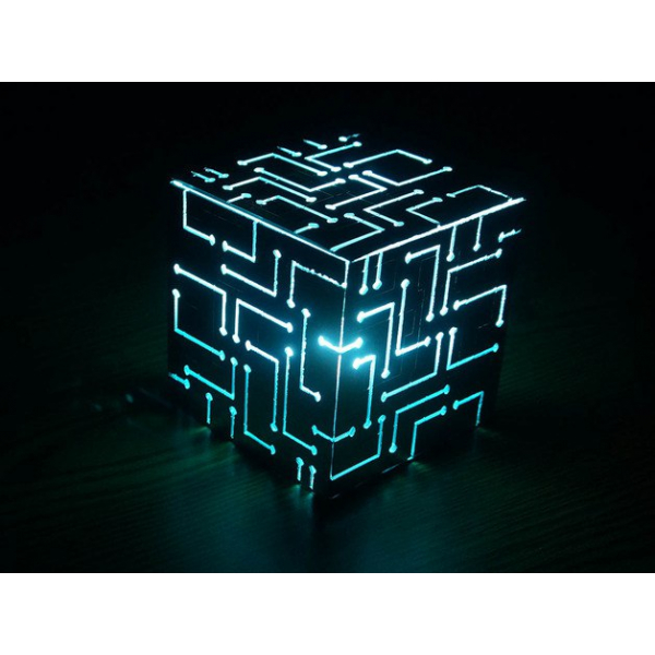 Cizí Obvodu Cube Lampa - Vektorové Laserové Řezání Soubor Cizí Obvodu Cube Lampa - Vektorové Laserové Řezání Soubor