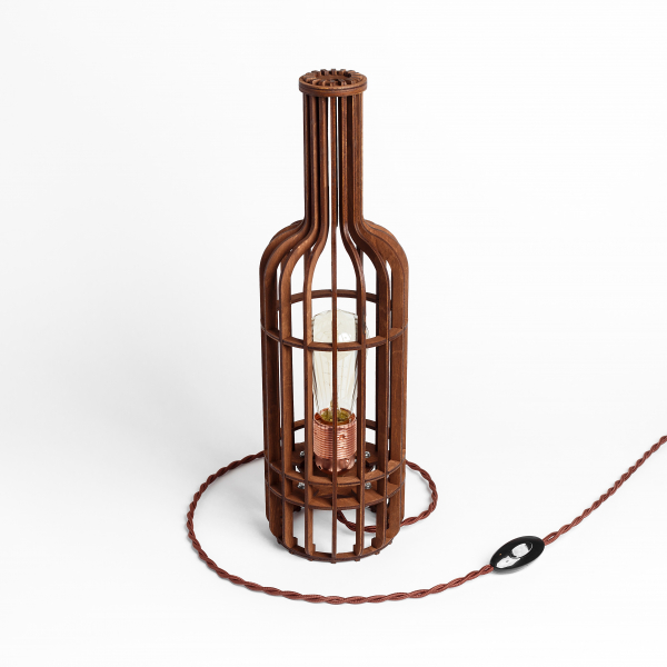 Lamp Bottle — Laser Cut Vector Template for Wooden Cage Lamp Lamp Bottle — Laser Cut Vector Template for Wooden Cage Lamp