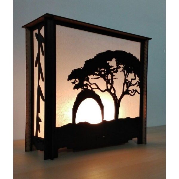 Savannah Lampe-Laser-Schnitt-Vektor-Datei