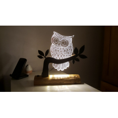 Owl Lamp - Laser Cutting Vector Template
